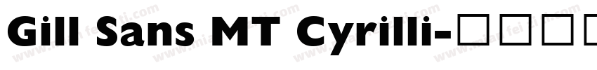 Gill Sans MT Cyrilli字体转换